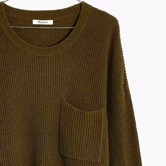 NEW Madewell Thompson Pocket Pullover Sweater Top - Picture 8 of 9